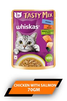 Whiskas Gravy Chicken With Salmon 70gm